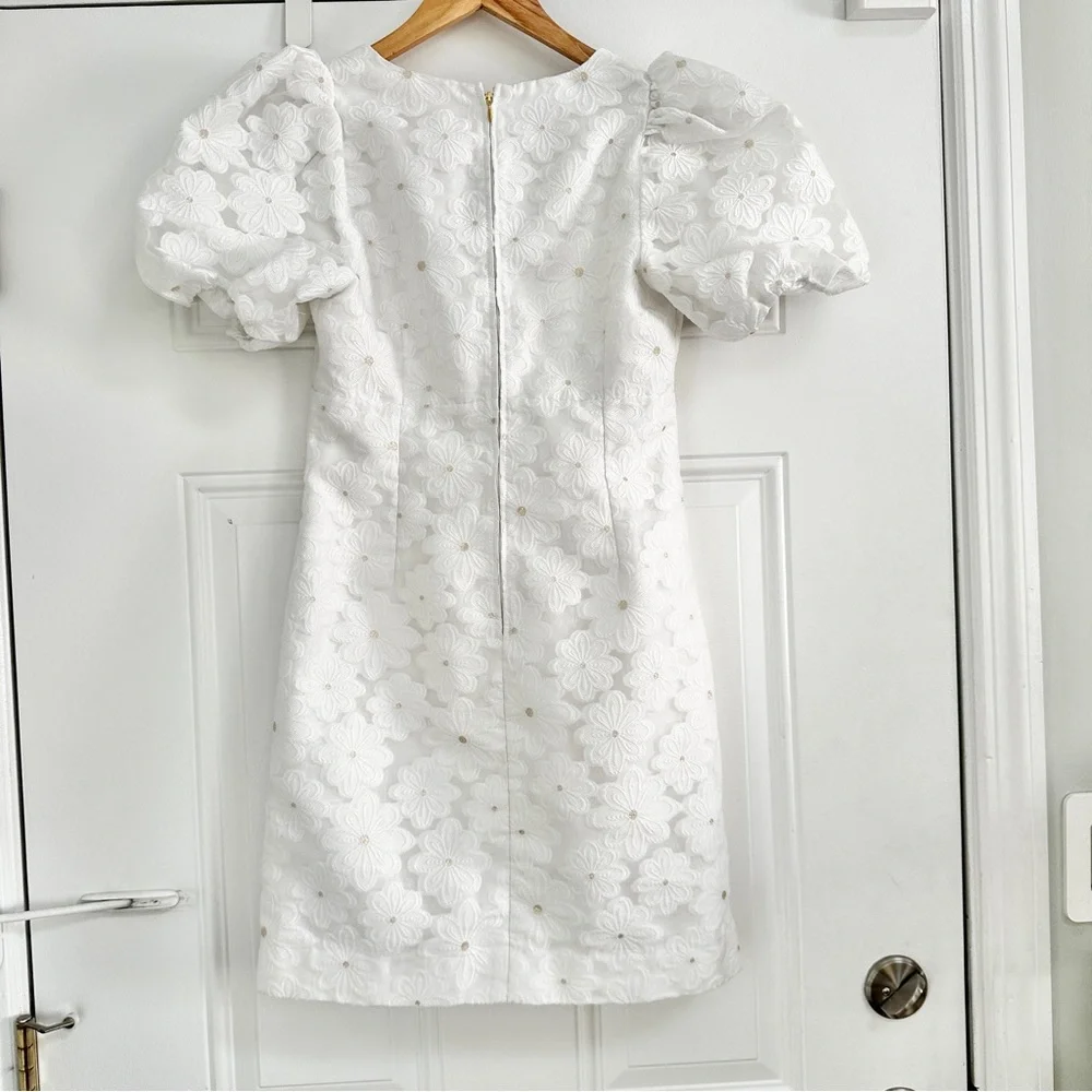Lilly Pulitzer Citra Organza Puff Sleeve Floral Dress - Picture 4 of 6